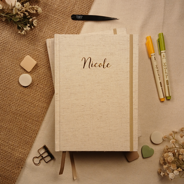Pre-Designed A5 Journal | Personalized Dotted Planner | Weekly & Monthly Layouts | 252 Pages